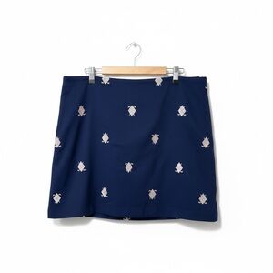 NWT Coral Bay Golf Embroidered Skort Skirt Blue Golf Print Sz 16 Summer 90s Y2K